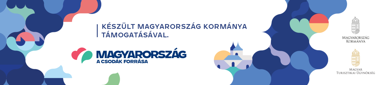 Official Hungarian government and tourism support banner for the Kisfaludy Programme.